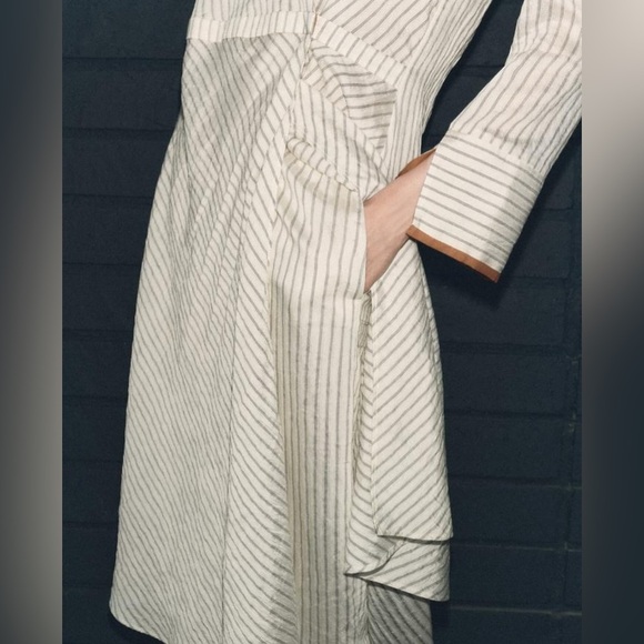 NWT ZARA CONTRAST PAJAMA-STYLE PANTS & CONTRAST WRAP DRESS ZW COLLECTION S - Picture 10 of 16